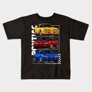 Retro Firebird Muscle Car Kids T-Shirt